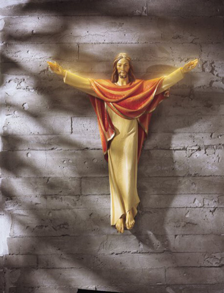 Church Size Risen Christ Cross Statue 24 Inch High Statue