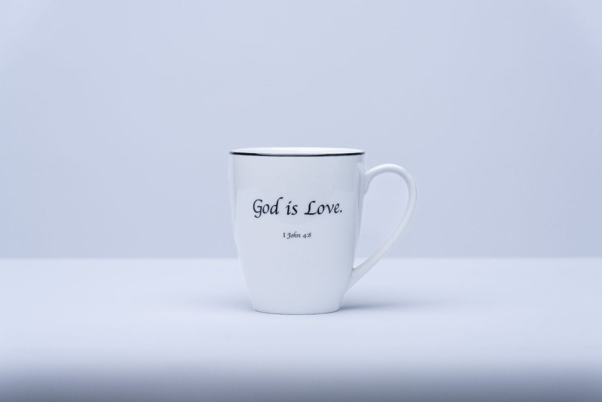 Daily Bread Scripture Coffee Mugs – Set of 4 Porcelain Mugs with Bible Verses (12 oz.)