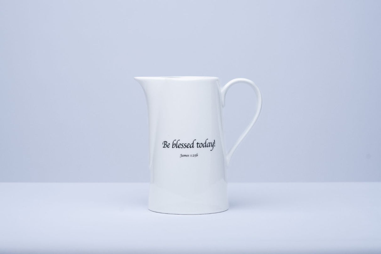 Daily Bread Scripture Pitcher – James 1:25 Porcelain Serving Pitcher (32 oz.)