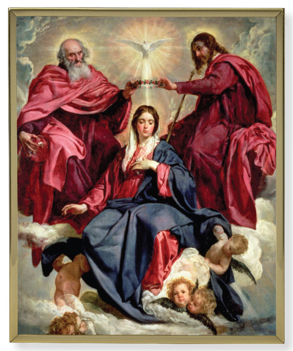 Crowing of Mary Gold Frame 8x10 Plaque