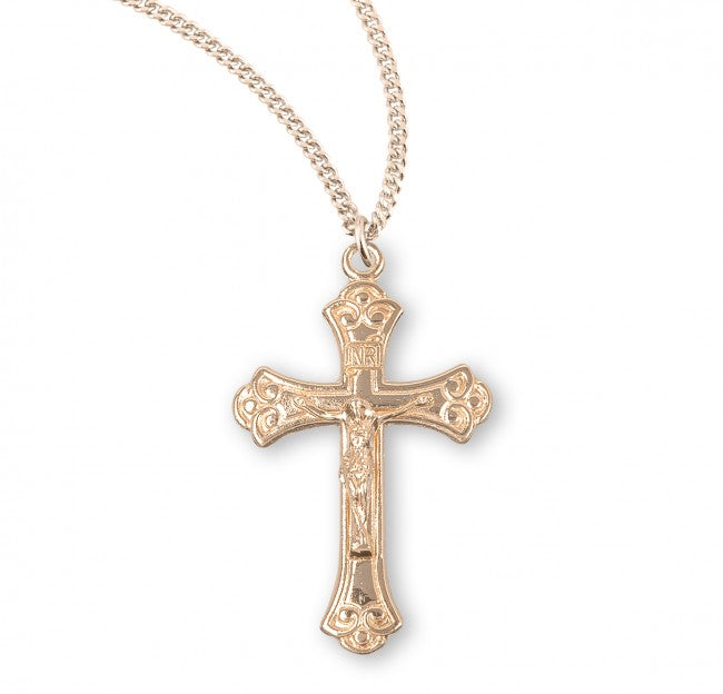 Fancy Tip Crucifix Necklace for Women