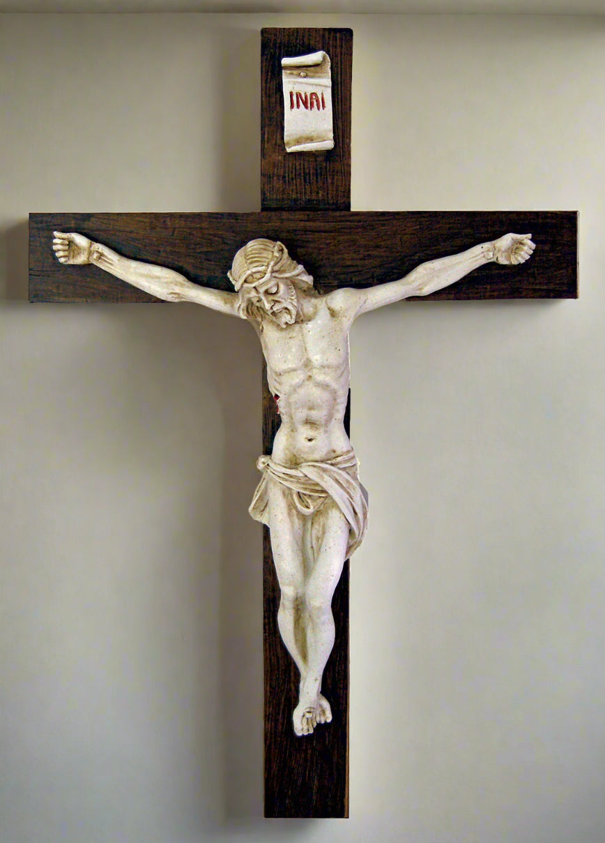 Crucifix in Alabaster - 15 inches