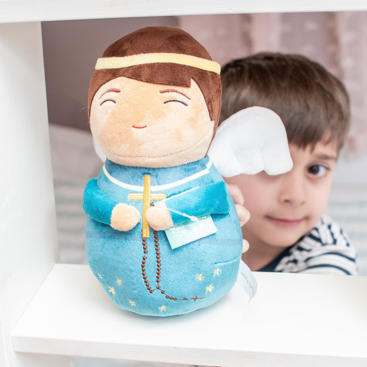 Teal Blue Guardian Angel Plush Doll