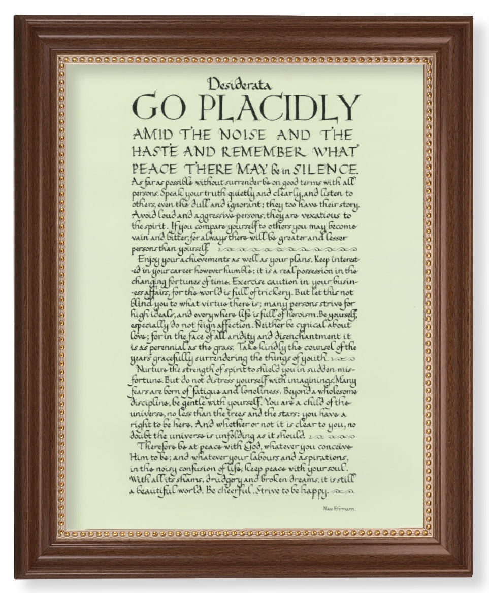 Desiderata Poem 11x14 Framed Print Artboard