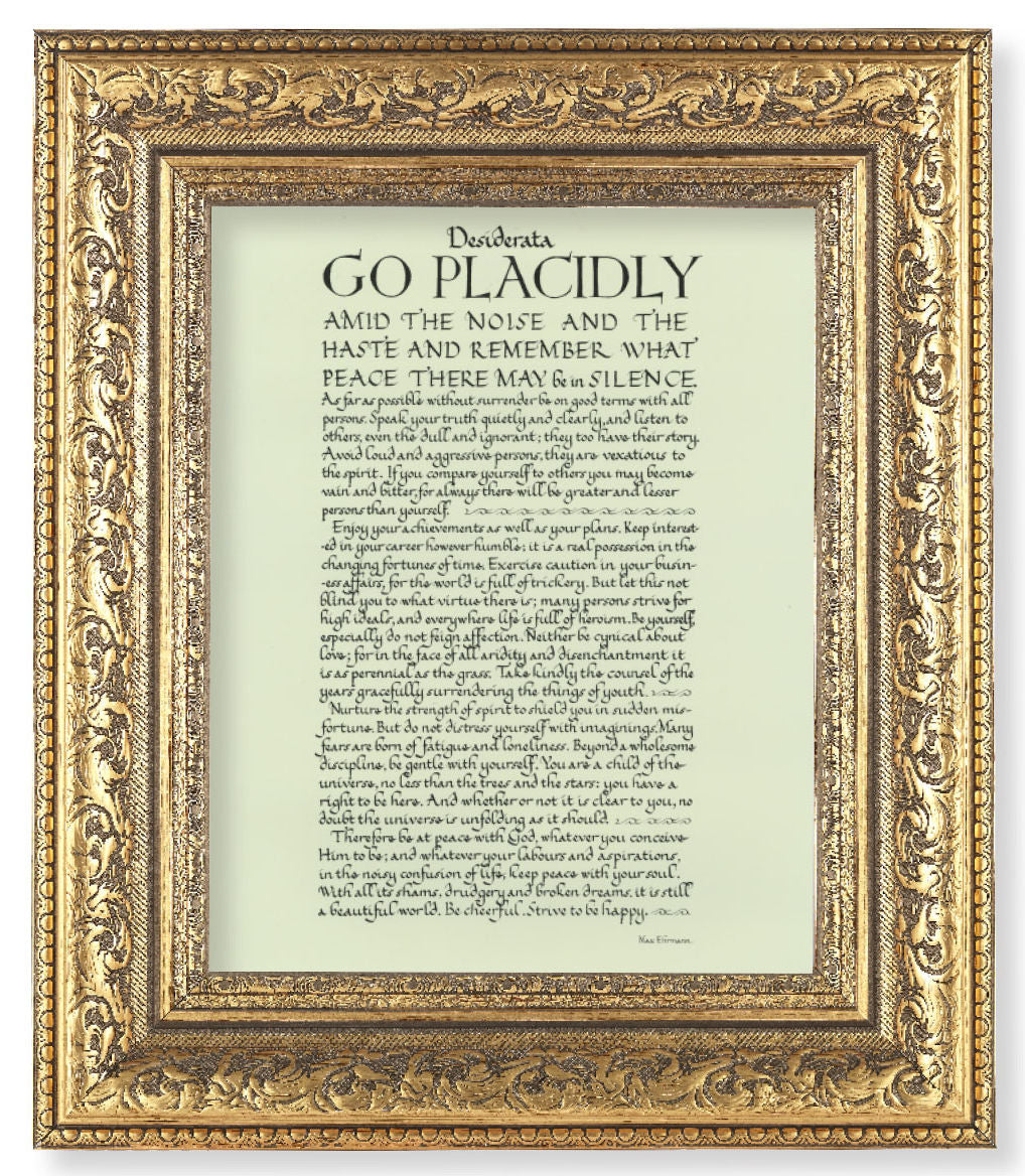 Desiderata Poem 8x10 Framed Print Under Glass
