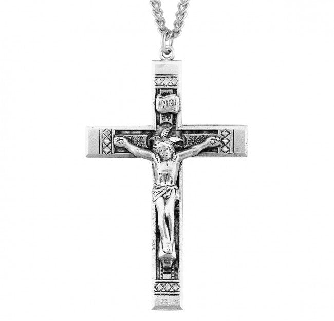 Diamond Cross Accent Men's Crucifix Necklace