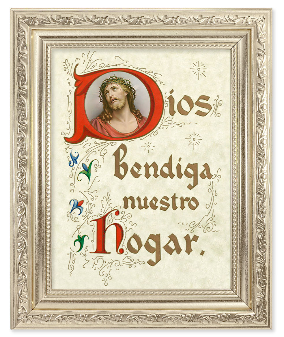 Dios Bendiga Nuestro Hogar 6x8 Print Under Glass