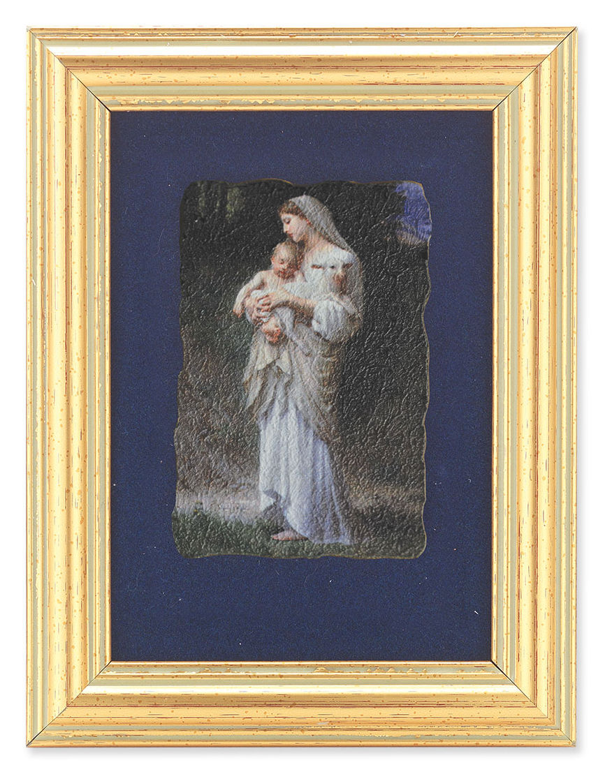 Divine Innocence 5x6.5 Velvet Back Gold Frame