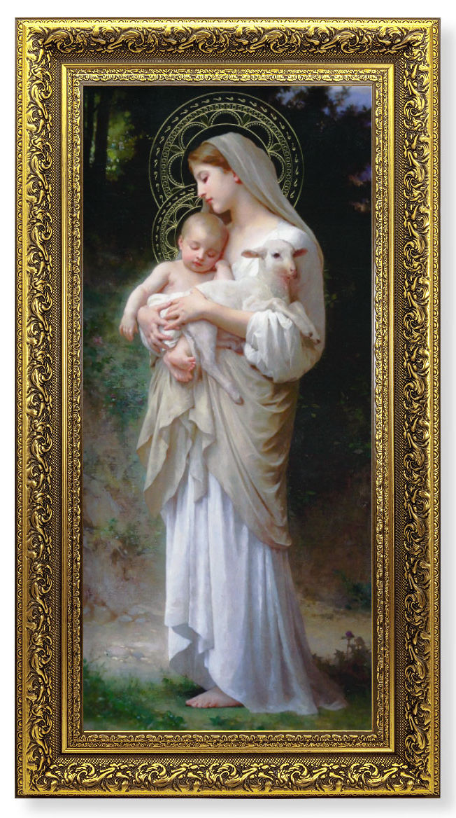 Divine Innocence Print in Ornate Gold-Leaf Frame - 2 Sizes