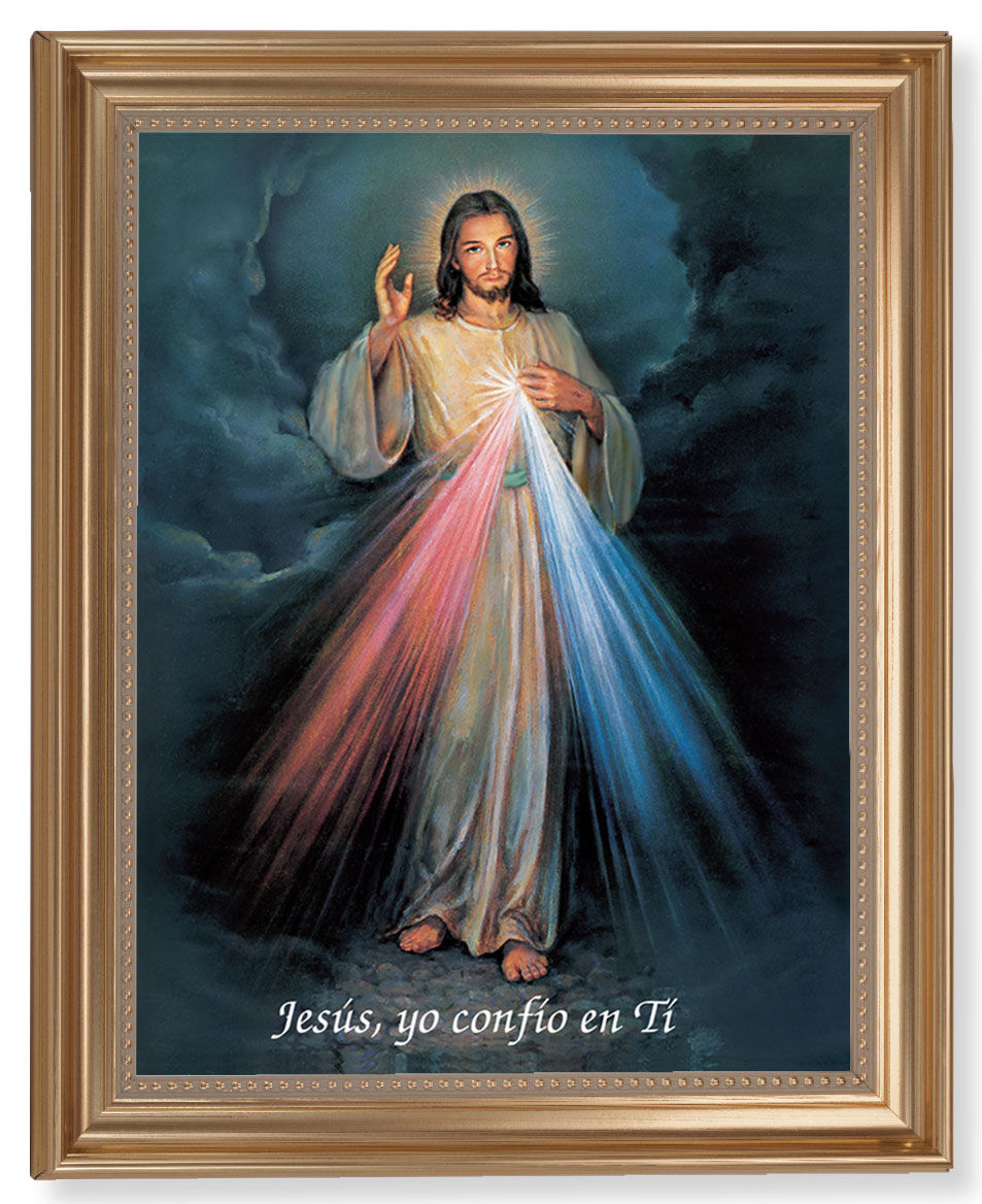 Divine Mercy in Spanish 11x14 Framed Print Artboard