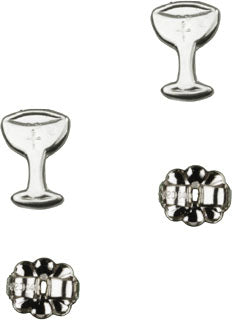 Sterling Silver Chalice Post Earrings