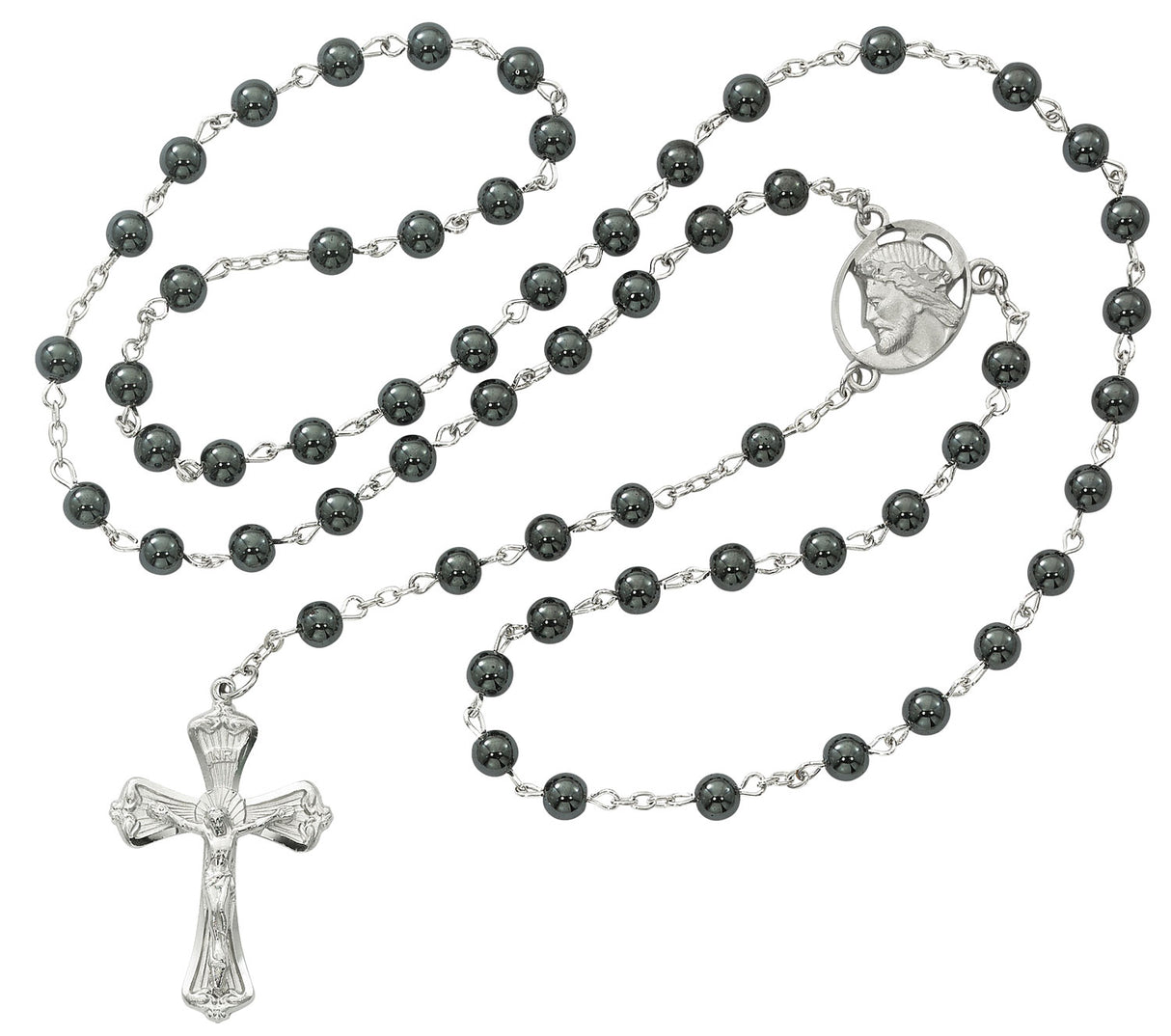 Ecce Homo Hematite Rosary