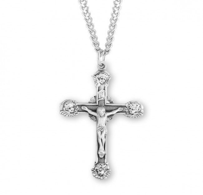 Faces of Angels Men's Crucifix Necklace