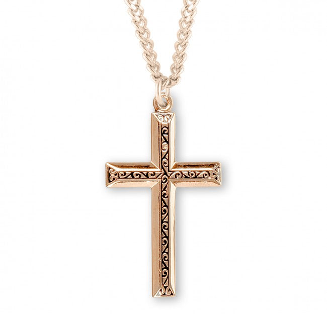 Filigree Cross with Antiqued Finish