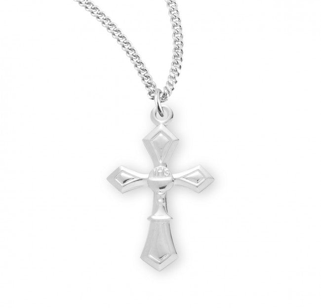 First Communion Cross Pendant with Chalice Centerpiece