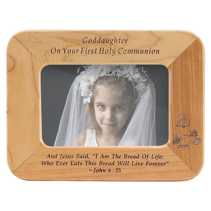 First Communion Maple Wood 'Goddaughter' Photo Frame