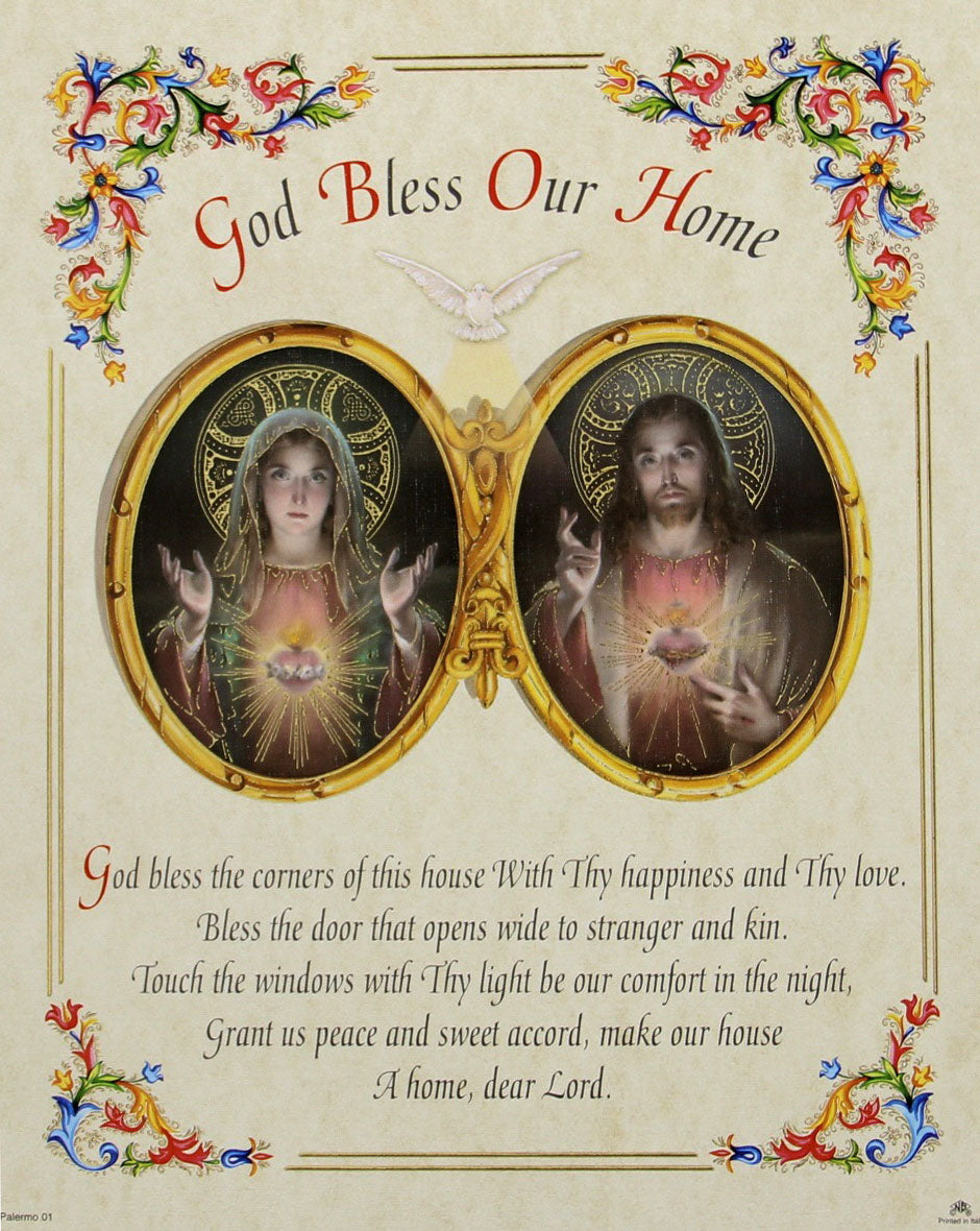 Home Blessing Print with Sacred Heart