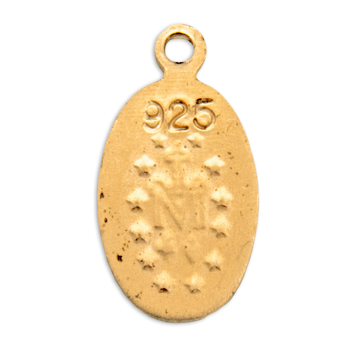 Oval Miraculous Medal Necklace, Gold Over Sterling Silver