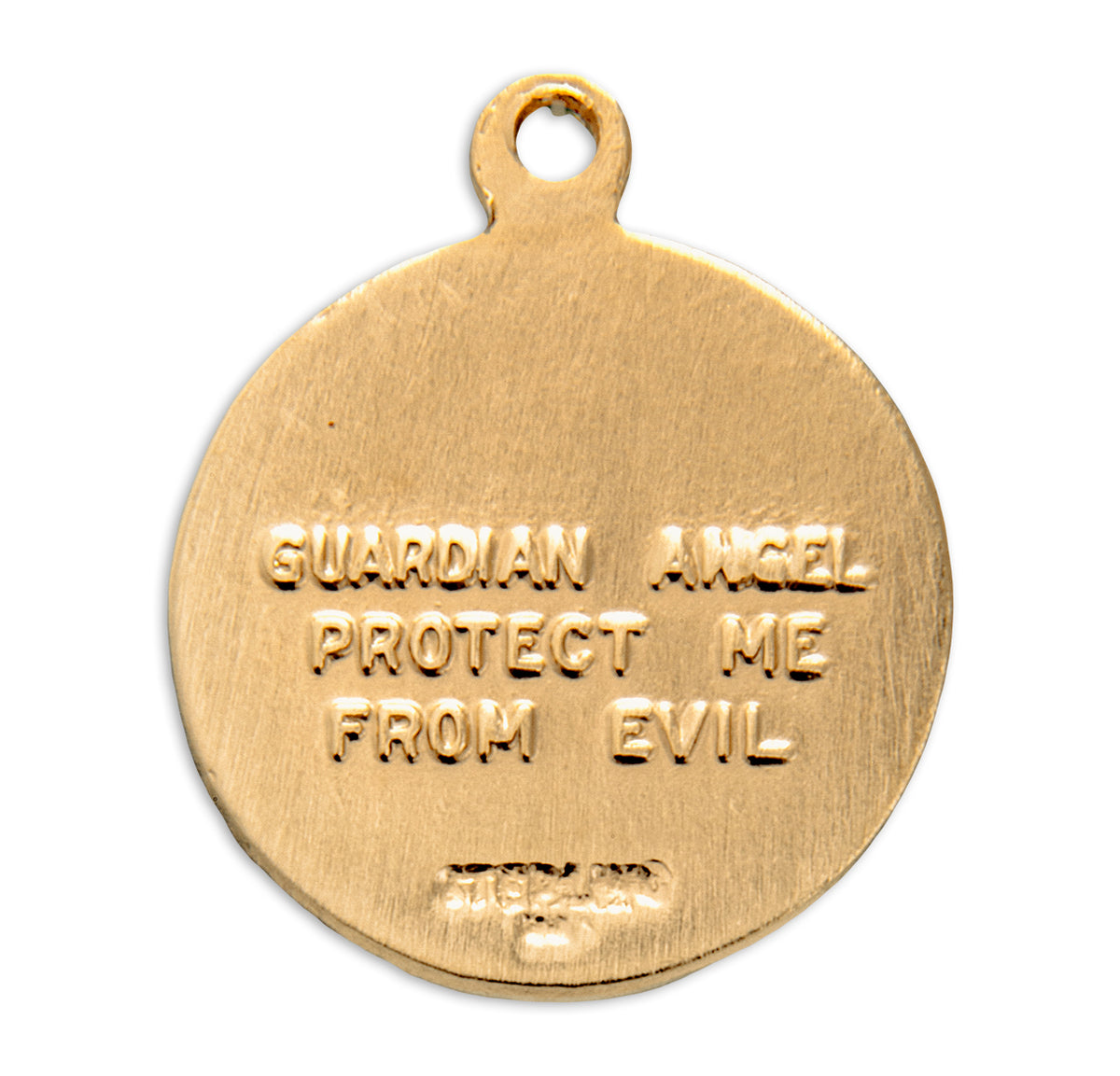 Guardian Angel Medal Necklace, Gold Over Sterling Silver