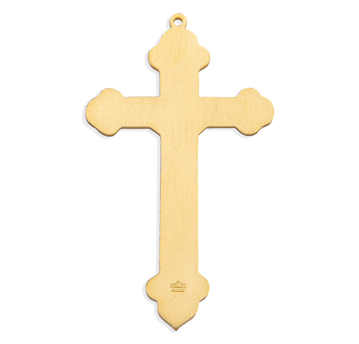 Fancy Vine Crucifix Necklace, Gold Over Sterling Silver