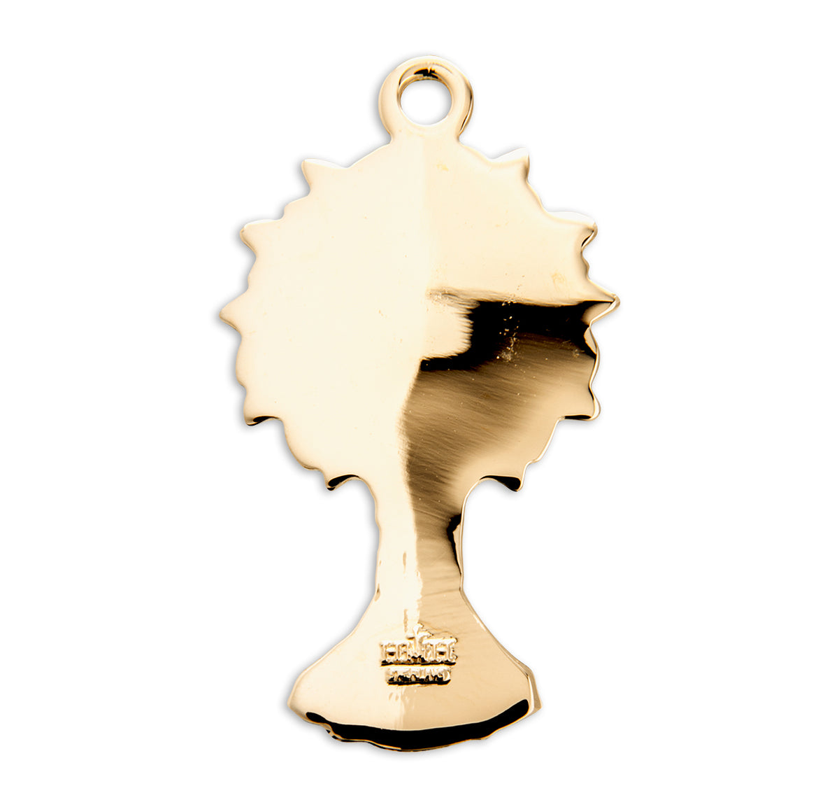 Large Monstrance Pendant Necklace, Gold Over Sterling Silver