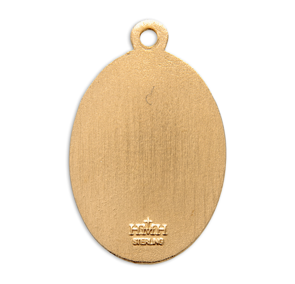 Saint Francis of Assisi Oval Medal Necklace, Gold Over Sterling Silver