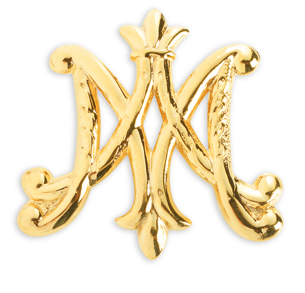 Ave Maria Brooch Pin, Gold Over Sterling Silver