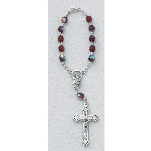 Garnet Auto Rosary - January Birthstone