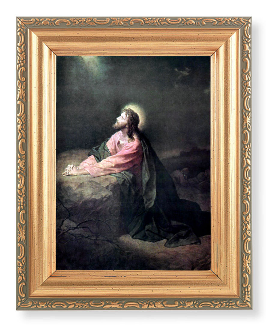 Gethsemane by Hoffman 4x5.5 Print Under Glass