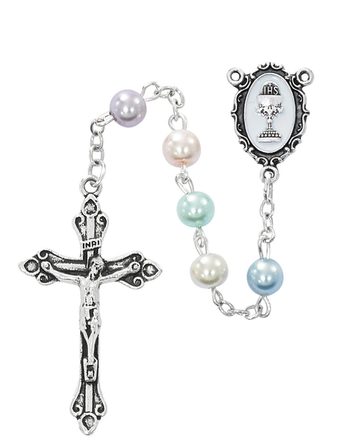 Multi-Color First Communion Rosary for Girls