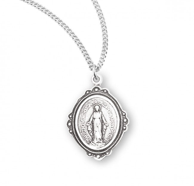 Studded Miraculous Medal Necklace for Girls