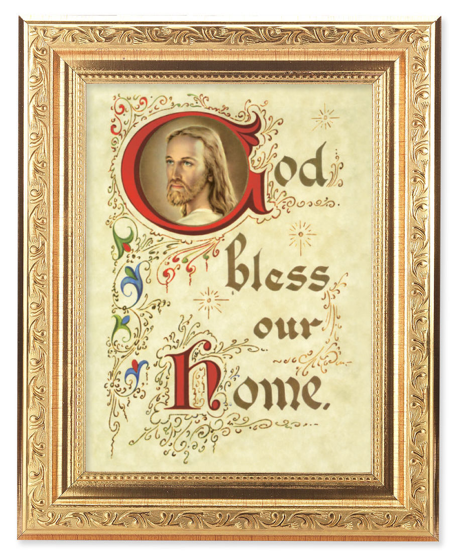 God Bless Our Home 6x8 Print Under Glass