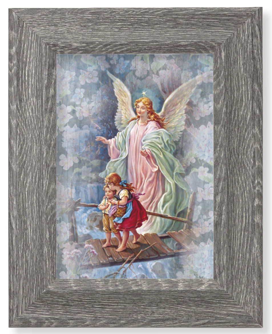 Guardian Angel 7x9 Gray Oak Frame