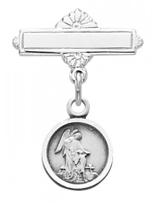 Guardian Angel Baby Pin - Sterling Silver