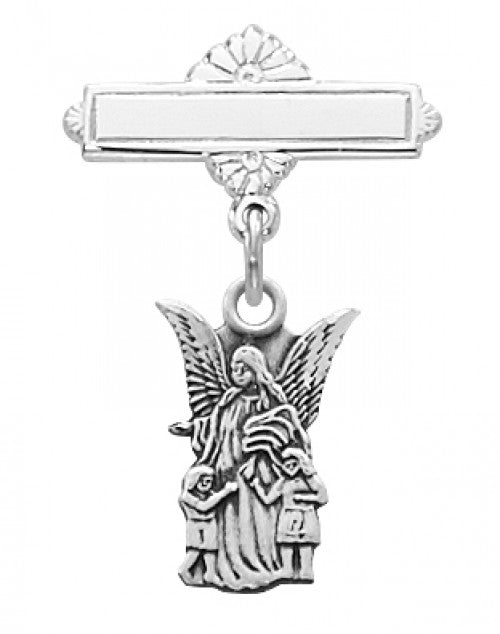 Guardian Angel Baby Pin - Sterling Silver