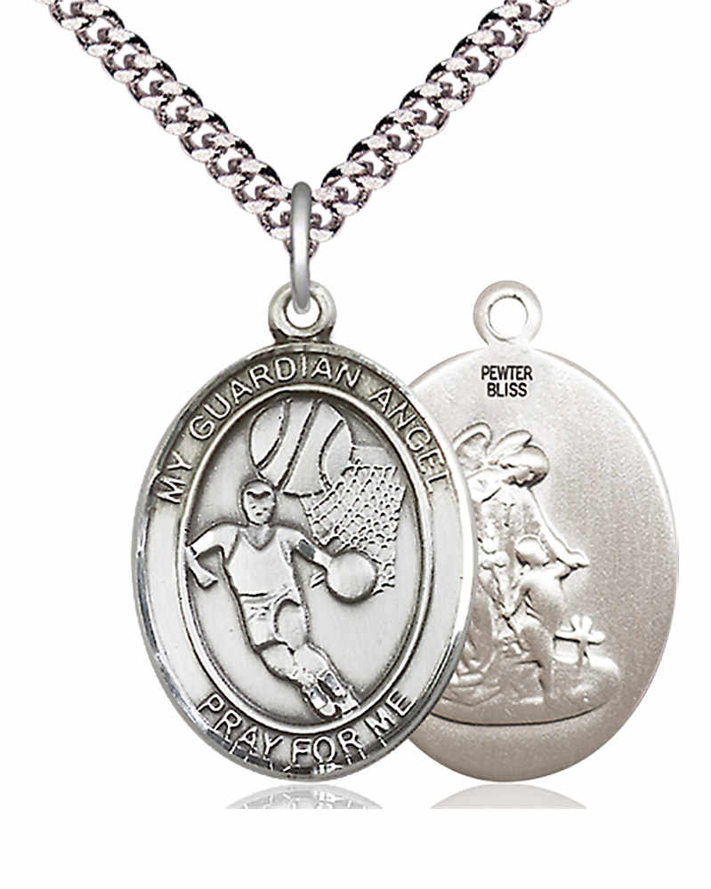 Guardian Angel Basketball Patron Saint Medal