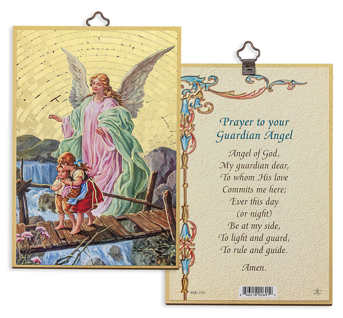 Guardian Angel Crossing Bridge 4x6 Mosaic Plaque