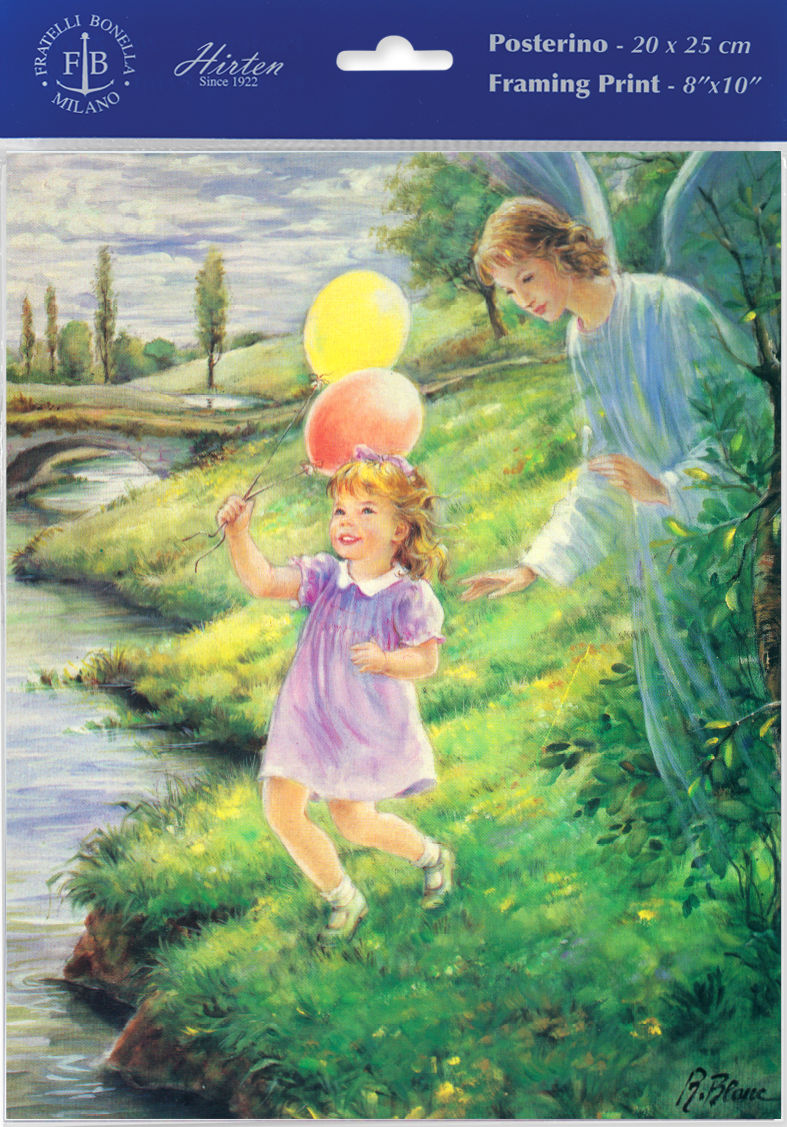 Guardian Angel with Girl Print - Sold in 3 Per Pack