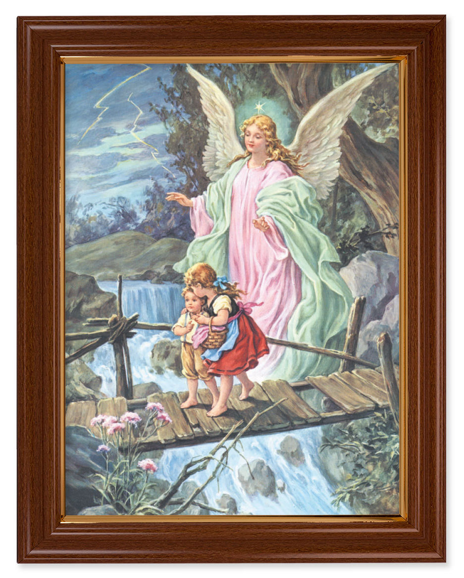 Guardian Angel Over the Bridge 12x16 Framed Print Artboard