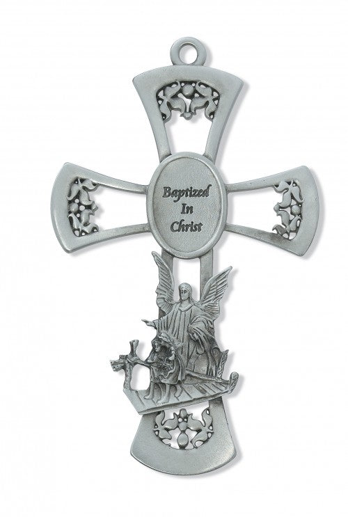 Guardian Angel Pewter Cross - 6'