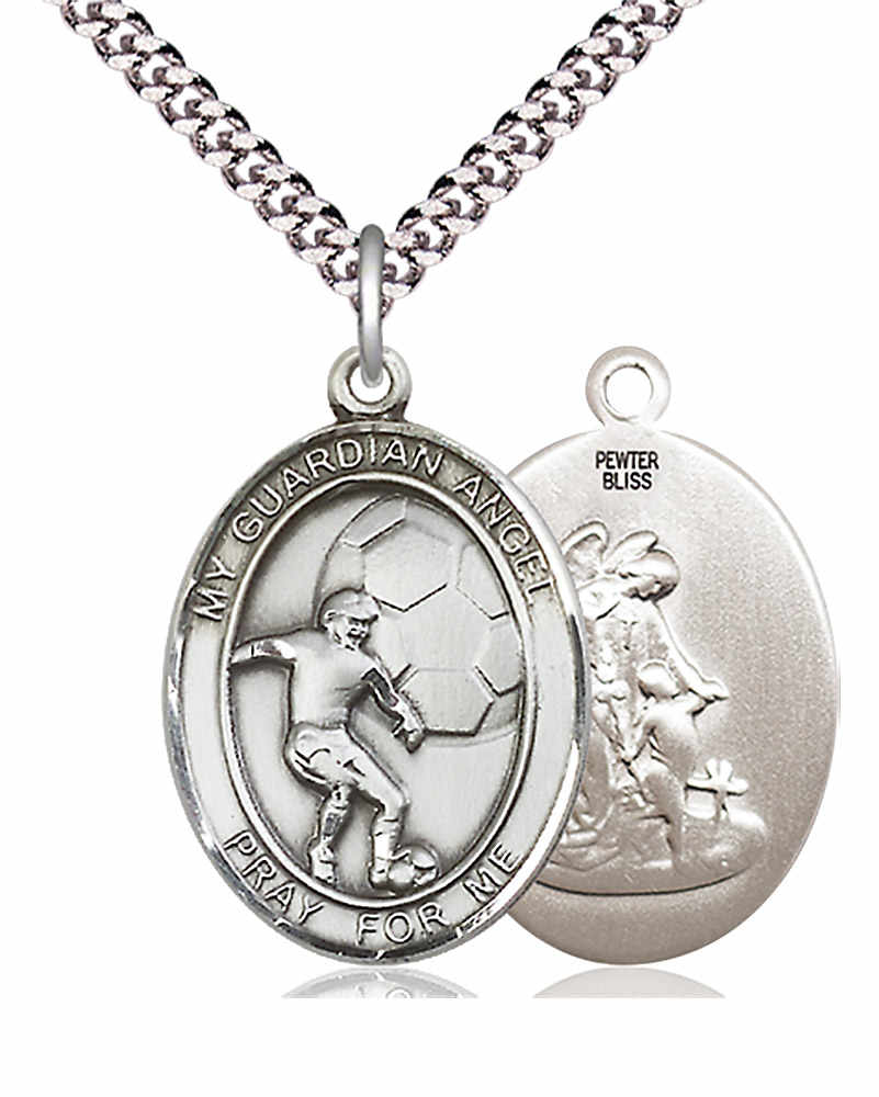 Guardian Angel Soccer Patron Saint Medal