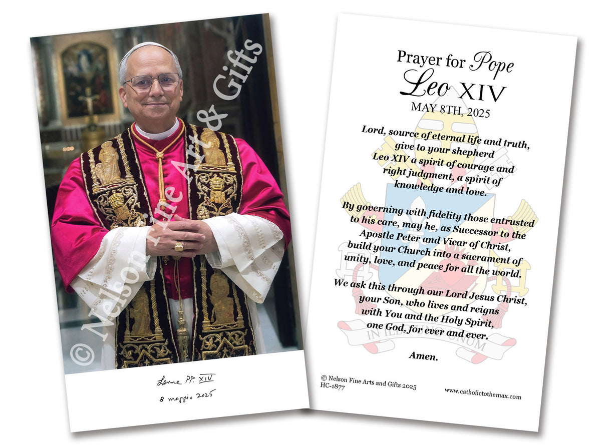 Pope Leo XIV Official Portrait Holy Card