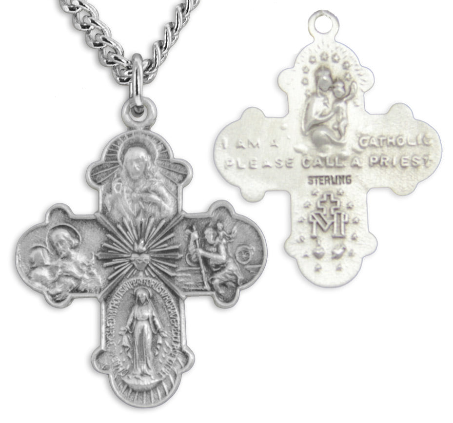 Heart Centered Four-Way Cross Pendant