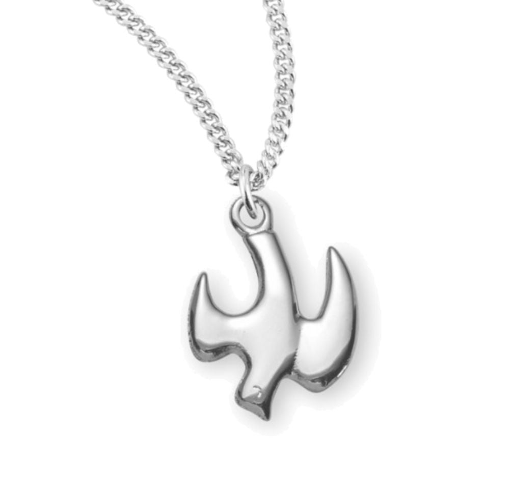 High Polish Contemporary Descending Dove Necklace