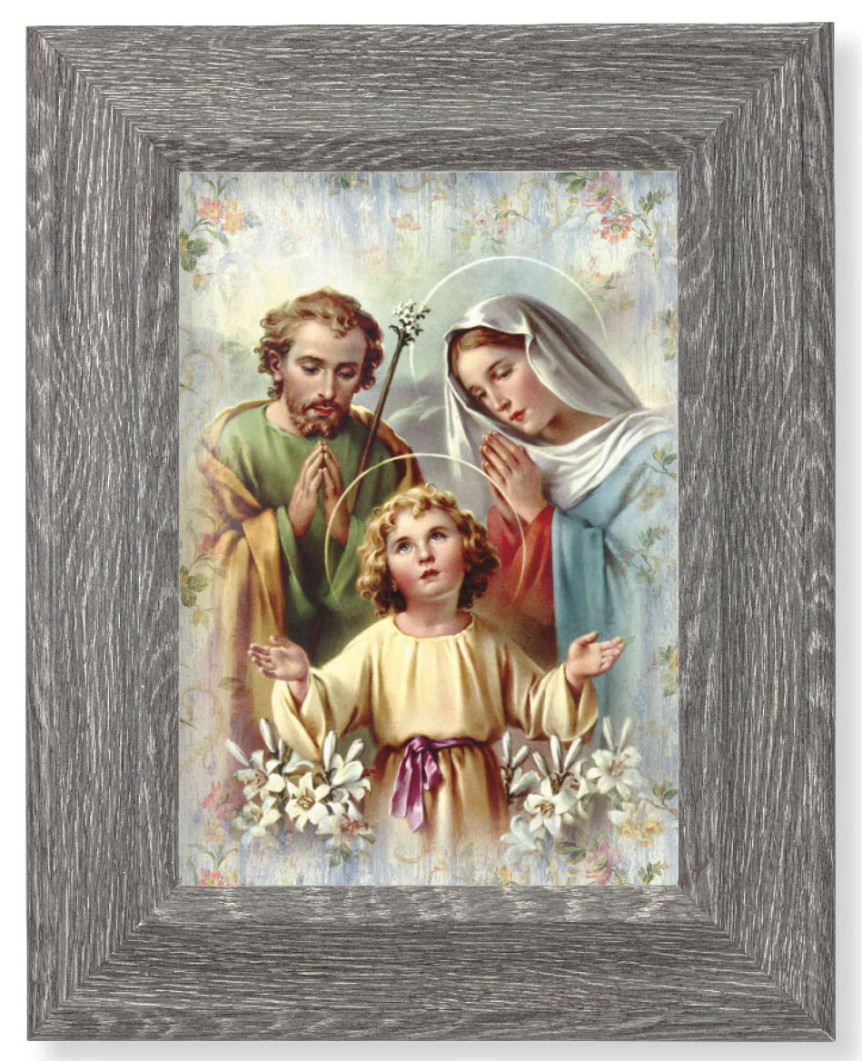 Holy Family 7x9 Gray Oak Frame