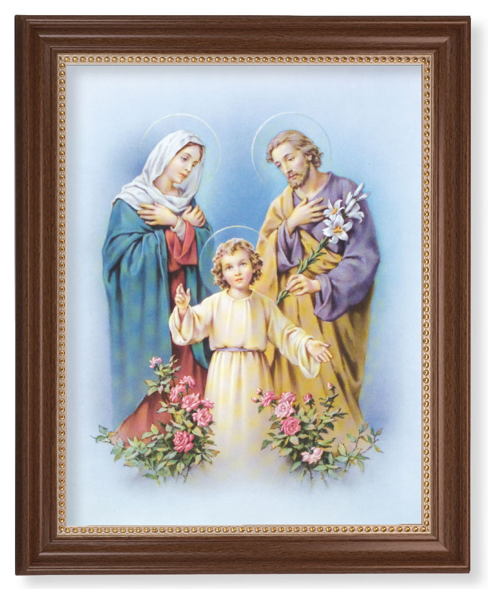 Holy Family with Flowers 11x14 Framed Print Artboard