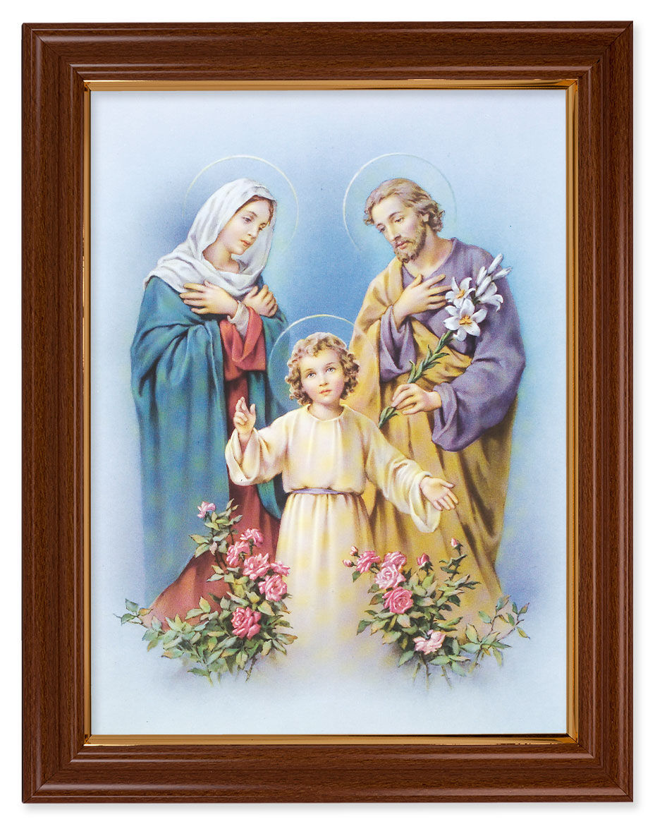 Holy Family with Flowers 12x16 Framed Print Artboard