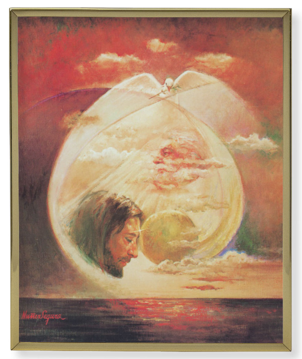 Holy Spirit Gold Frame 8x10 Plaque