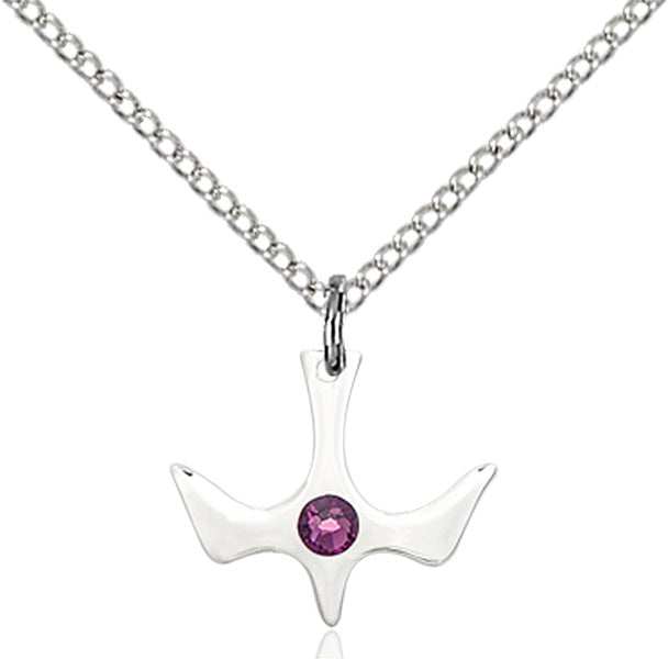 Holy Spirit Pendant with Birthstone Options