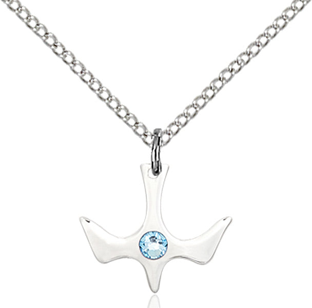 Holy Spirit Pendant with Birthstone Options